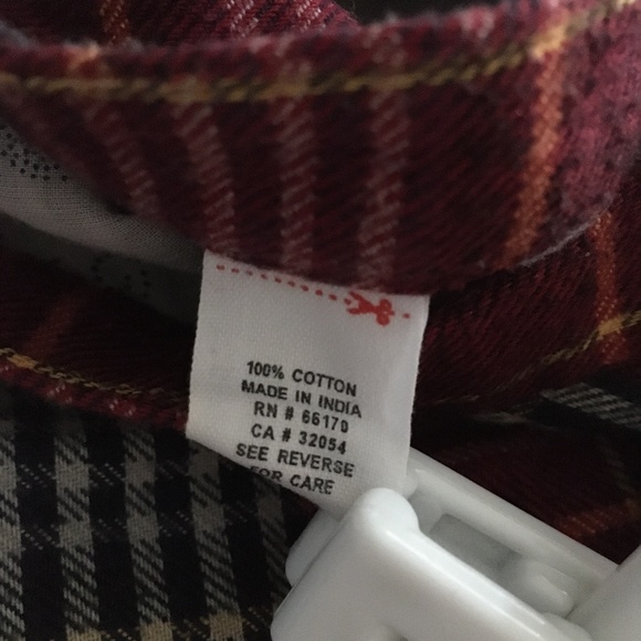 UO ANTHROPOLOGIE Plaid Cotton Flannel Asymmetric Frayed Hem Skirt L - Picture 6 of 6